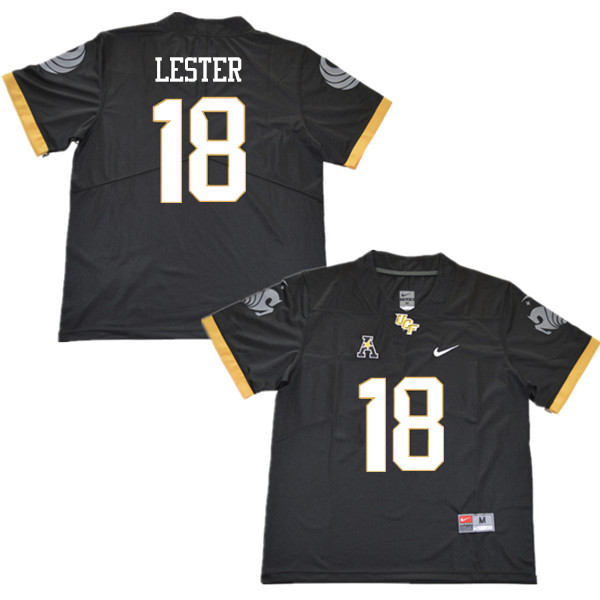 Men #18 Dyllon Lester UCF Knights College Football Jerseys Sale-Black